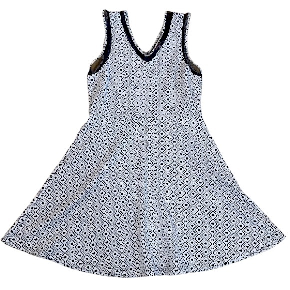 EUC Pixley Stitch-fix textured blue and white dress - size large - Picture 1 of 5